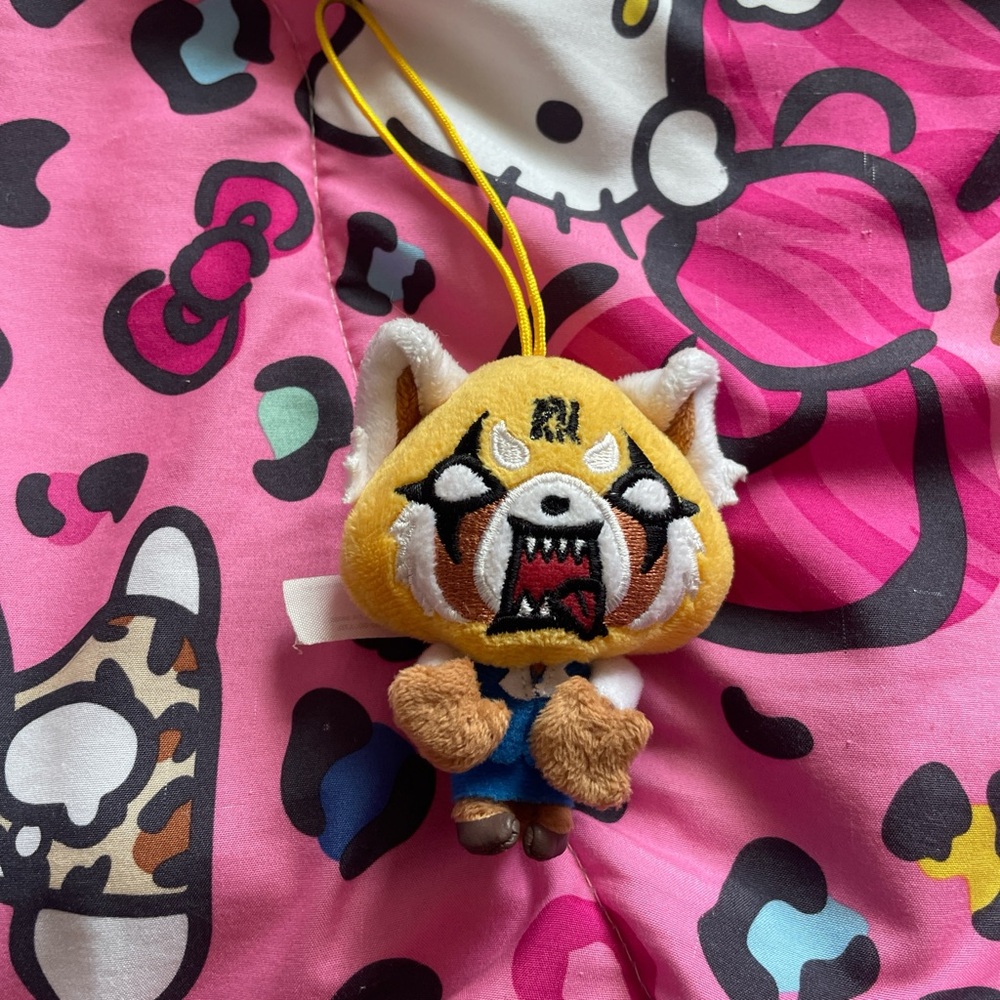 Sanrio Aggretsuko Plush Keychain - Yellow and Blue